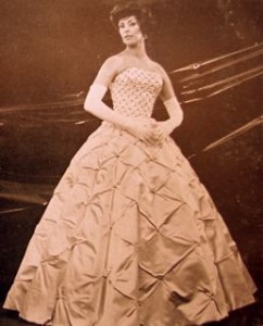 One of Ellen most popular wedding and evening dress designs that featured on the cover of Canadian Bride in 1962.