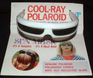 Headband sunglasses, late 1960s