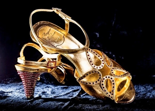 Reproductions of the coronation sandals by Roger Vivier, c. 2012