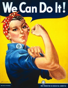 Image often incorrectly cited as 'Rosy the Riveter'.