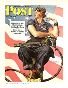 Rosy the Riveter by Norman Rockwell, Saturday Evening Post cover, May 29, 1943