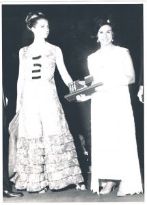 Claire Haddad receiving her Cody award in 1967